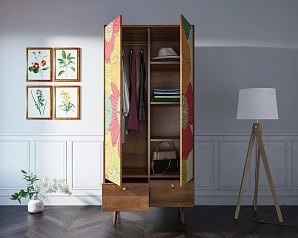 купить стильный Шкаф двухстворчатый "Berber" принт 5 арт BB16/Print_05