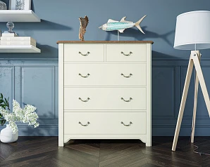 купить красивые Бежевый комод "Olivia" на пять ящиков арт GA2005C в интернет-магазине