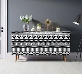 Комод "Berber" с ящиками 19 принт арт BB14/Print_19 в интерьере