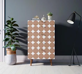 Комод высокий "Berber" принт 17 арт BB10/Print_17 в интерьере