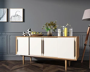 красивые Комод "Bruni white" четыре дверки арт BR23WH на заказ