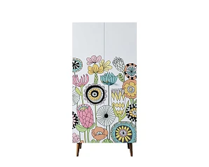 Шкаф малый двухстворчатый "Berber" принт 3 арт BB08/Print_03 в интерьере