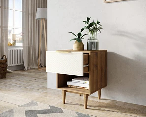 Тумбочка с верхним ящиком "Line" LN10/GR1/beige на заказ в интернет-магазине