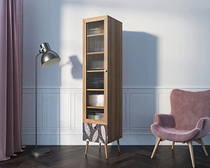 купить Буфет "Berber" одностворчатый с ящиком принт 40 арт BB48/Print_40 в интернет-магазине