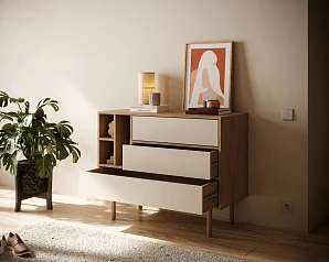 стильные Комод с тремя ящиками "Alice" арт ALC01