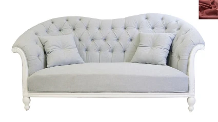 Французский диван Velina красный в интерьере