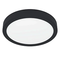 900653 Накладной светильник FUEVA 5, 17W (LED), 3000K, IP44, ?210, сталь, черный / пластик, белый в интерьере