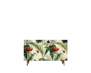 фото Комод "Berber" с двумя дверками и ящиками арт BB17/Print_55 в интерьере