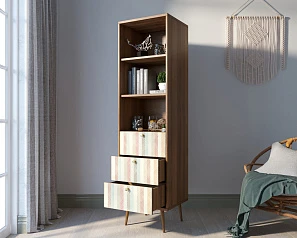 заказать Стеллаж с ящиками "Berber" принт 45 арт BB45/Print_45 в интернет-магазине