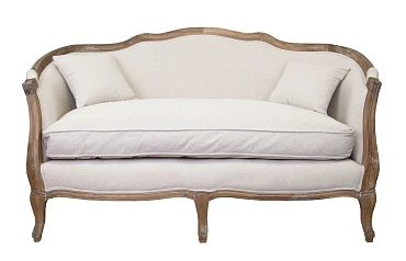 купить стильный Дизайнерский двухместный диван ампир Darcy 2 бежевый в интернет-магазине