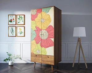 купить стильный Шкаф двухстворчатый "Berber" принт 5 арт BB16/Print_05