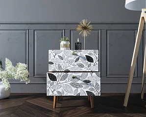 красивые Тумбочка "Berber" с двумя ящиками 9 принт арт BB03/Print_09, разноцветная