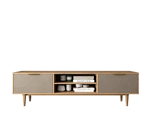 заказать стильные Комод "Line" с нишей низкий под TV R27/beige