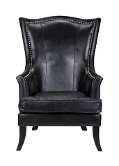 фото Кожаное кресло каминное Chester Black Leather