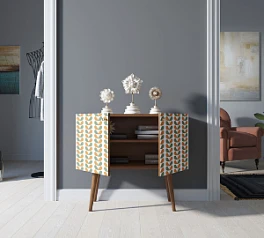 фото Комод на высоких ножках "Berber" малый принт 23 арт BB13/Print_23 в интерьере
