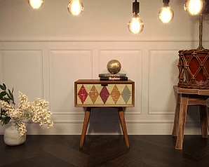 купить Тумба для прихожей в Скандинавском стиле "Bruni print" с ящиком