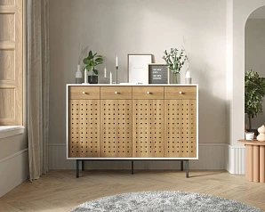 фото Комод большой с дверками и ящиками KOTO арт KT21 в интерьере