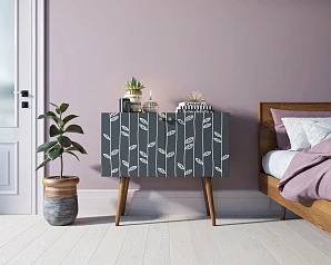 фото Комод на высоких ножках "Berber" малый принт 18 арт BB13/Print_18