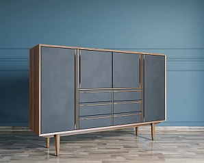 Большой комод "Bruni Black" арт BR09Black в интерьере