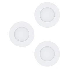 купить стильные 98633 Комплект встраиваемых светильников FUEVA 1, 3X2,8W (LED), 3000K, 1050lm, IP20/44, ?85, литой металл, белый / пластик, белый