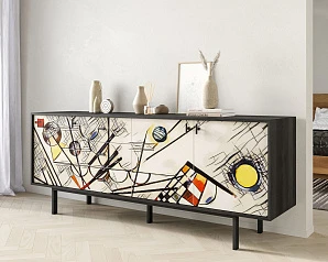 заказать Комод с тремя дверками и тремя ящиками "Emerson" by Kandinsky арт EM07/Print_01 в интернет-магазине