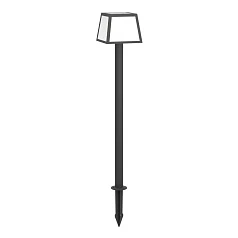 стильные 901075 Ландшафтный светильник на солнечной батарее с датчиком движения ALTILIA, 7,5W (LED), 3000K, 1000lm, IP65, H1060, пластик, чёрный/пластик, белый