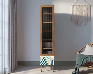 фото Буфет "Berber" одностворчатый с ящиком принт 42 арт BB48/Print_42 в интерьере