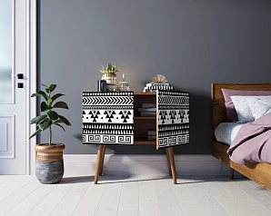 Комод на высоких ножках "Berber" малый принт 19 арт BB13/Print_19 в интернет-магазине