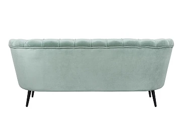 Диван ракушка для гостиниц Pearl Triple Green на черных ножках