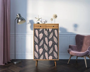 купить стильные Комод "Berber" два ящика и дверки 40 принт арт BB46/Print_40 в интернет-магазине
