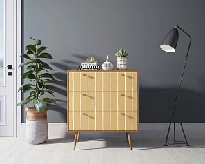 Комод "Berber" три ящика 43 принт арт BB40/Print_43