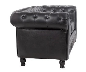 красивые Диван из черной кожи Chesterfield Black Leather 2S