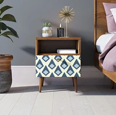 купить Тумбочка "Berber" с одним ящиком 13 принт арт BB06/Print_13, разноцветная в интернет-магазине