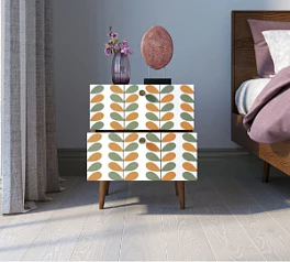 заказать Тумбочка "Berber" с двумя ящиками 23 принт арт BB03/Print_23, разноцветная