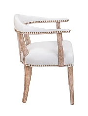 купить Мягкий стул с подлокотниками Tanner White Leather