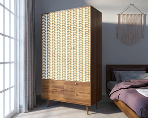 фото Шкаф трехстворчатый "Berber" принт 23 арт BB02/Print_23 в интерьере