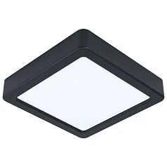 заказать 99243 Светодиодный накладной светильник FUEVA 5, 10,5W (LED), 160х160, H28, 1200lm, 3000K, сталь, черн