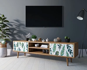 Комод "Berber" с нишей низкий под TV принт 44 арт BB49/Print_44 на заказ