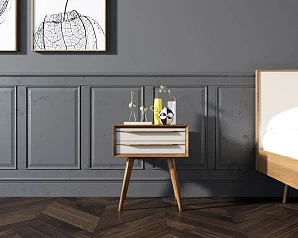 фото Тумба для прихожей в Скандинавском стиле "Bruni white" с двумя ящиками