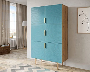 купить стильные Большой комод с шестью дверками "Line" LN04/GR1/blue в интернет-магазине