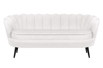красивый Диван ракушка Pearl Triple Beige на черных ножках на заказ