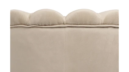 Кресло с пуфом ракушка Pearl Taupe