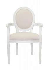 заказать Мягкий стул с подлокотниками Volker Arm Beige and White