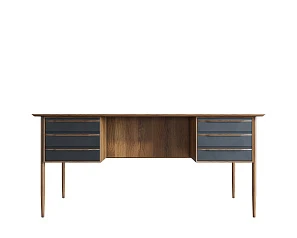 купить Рабочий письменный стол"Bruni Black" с ящиками арт BR47Black в интернет-магазине