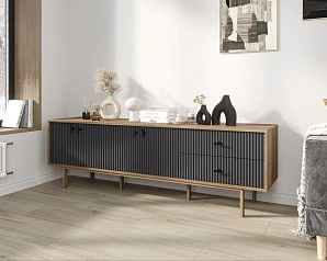 стильный Комод с четырьмя дверками и двумя ящиками "Emerson" арт EM04/7024/L