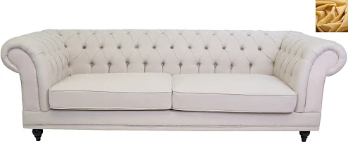 фото Диван мягкий арт-деко Neylan желтый в интерьере