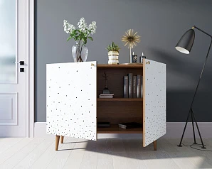 Комод "Berber" две дверки 15 принт арт BB04/Print_15 в интерьере