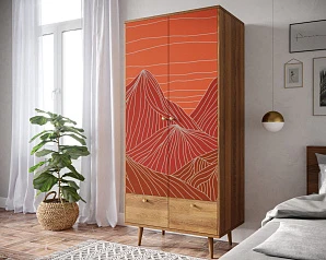 заказать Шкаф двухстворчатый "Berber" принт 49 арт BB16/Print_49 в интернет-магазине