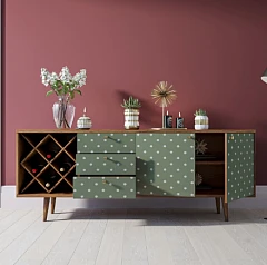 красивые Комод "Berber" удлиненный с бутылочницей 12 принт арт BB15/Print_12