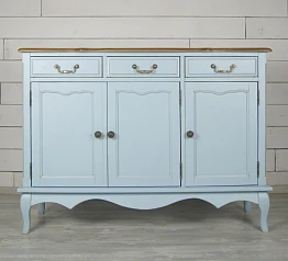 купить стильный Комод "Leontina Blue" (3 ящика и 3 двери) арт ST9344B